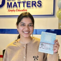Congratulations Ms. Prachi for your visa grant to study in the USA.